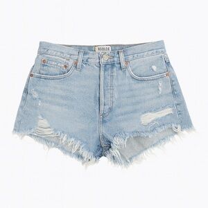 Agolde | Parker Vintage Distressed Denim Cut Off Jean Shorts | Light Blue | 28